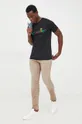 Bombažna kratka majica United Colors of Benetton črna
