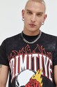 Бавовняна футболка Primitive чорний papfa2212.blk