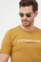 oliwkowy Lindbergh t-shirt bawełniany Męski