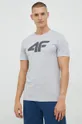 Βαμβακερό μπλουζάκι 4F γκρί