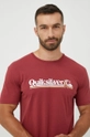 czerwony Quiksilver t-shirt bawełniany Męski