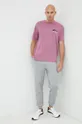 Βαμβακερό μπλουζάκι Quiksilver ροζ