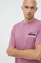 ružová Bavlnené tričko Quiksilver