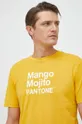 sárga United Colors of Benetton pamut póló