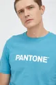 μπλε Βαμβακερό μπλουζάκι United Colors of Benetton