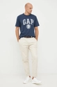 GAP t-shirt bawełniany granatowy