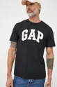 czarny GAP t-shirt bawełniany Męski
