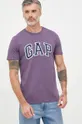fialová Bavlnené tričko GAP