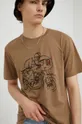 hnedá Bavlnené tričko Deus Ex Machina Pánsky