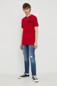 Памучна тениска Deus Ex Machina DMF221400B червен AW22