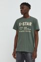 Bavlněné tričko G-Star Raw olivová