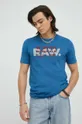modrá Bavlnené tričko G-Star Raw