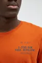 oranžna Bombažna kratka majica G-Star Raw