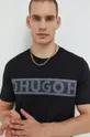 czarny HUGO t-shirt bawełniany