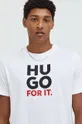 білий Бавовняна футболка HUGO