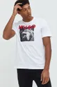 λευκό Βαμβακερό μπλουζάκι HUGO