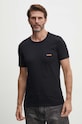Bavlnené tričko HUGO 3 - pack 3-pak 50480088 čierna NC24