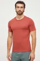 Βαμβακερό μπλουζάκι HUGO 3-pack πορτοκαλί