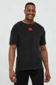 czarny HUGO t-shirt piżamowy Męski