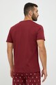 Bavlněné pyžamové tričko Polo Ralph Lauren 714862615008 burgundské AW22