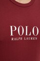Bavlněné pyžamové tričko Polo Ralph Lauren burgundské 714862615008