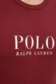 burgundské Bavlnené pyžamové tričko Polo Ralph Lauren