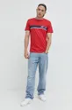Βαμβακερό μπλουζάκι Jack & Jones Jornate κόκκινο