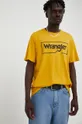 žltá Bavlnené tričko Wrangler