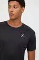 czarny On-running t-shirt do biegania Performance