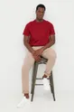 Bavlnené tričko Polo Ralph Lauren červená