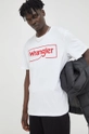 biały Wrangler t-shirt bawełniany