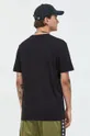 μαύρο Βαμβακερό μπλουζάκι Kappa