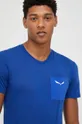 niebieski Salewa T-shirt sportowy Pure