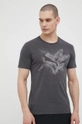 szary Salewa t-shirt sportowy Pure Chalk