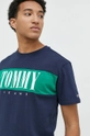 σκούρο μπλε Βαμβακερό μπλουζάκι Tommy Jeans