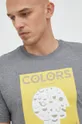 γκρί Βαμβακερό μπλουζάκι United Colors of Benetton X Colors