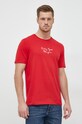 United Colors of Benetton t-shirt bawełniany czerwony 3YR3U103X.281