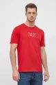 czerwony United Colors of Benetton t-shirt bawełniany