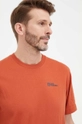 czerwony Jack Wolfskin t-shirt bawełniany