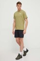 Бавовняна футболка Jack Wolfskin Essential 1808382 зелений SS25