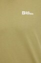 Бавовняна футболка Jack Wolfskin Essential зелений 1808382