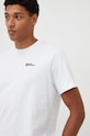 Jack Wolfskin t-shirt bawełniany Essential biały 1808382