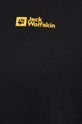 Βαμβακερό μπλουζάκι Jack Wolfskin Essential 1808382 μαύρο