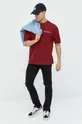 Βαμβακερό μπλουζάκι Abercrombie & Fitch μπορντό