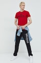 Hollister Co. t-shirt bawełniany KI323.2223.500 czerwony AW22