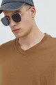 Hollister Co. t-shirt bawełniany beżowy KI324.2359.400