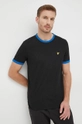 μαύρο Βαμβακερό μπλουζάκι Lyle & Scott Ανδρικά