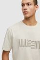 AllSaints t-shirt bawełniany piaskowy