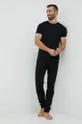 Bombažna kratka majica Moschino Underwear črna