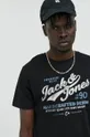 μαύρο Βαμβακερό μπλουζάκι Jack & Jones